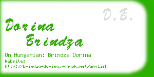 dorina brindza business card